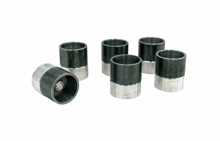 Sveisebung i aluminium + kopp i stål - Sett med 6 komplette M8